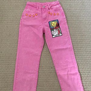 Pink jeans